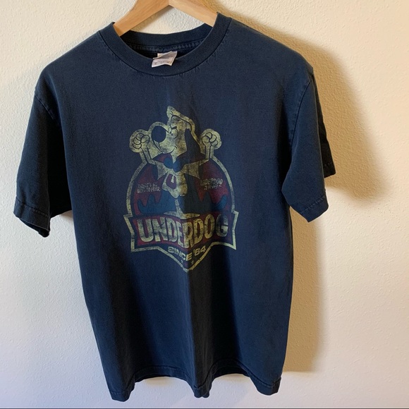 Other - Underdog T Shirt Navy Cartoon Nostalgic Sz M